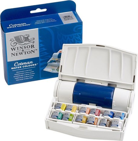 Winsor & Newton Cotman Field Plus Aquarelset 12 napjes