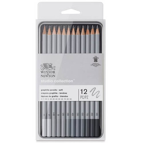 Winsor & Newton Studio Collection 12 Graphite Soft Pencil Set