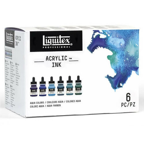 Liquitex Acrylic Ink Aqua Colours Set 6x30ml 3