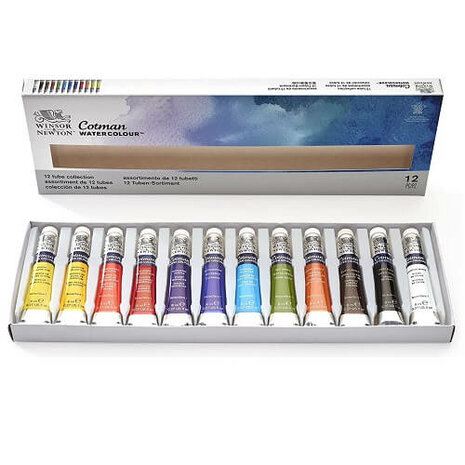 Winsor & Newton Cotman 12 Tubes Collection Open