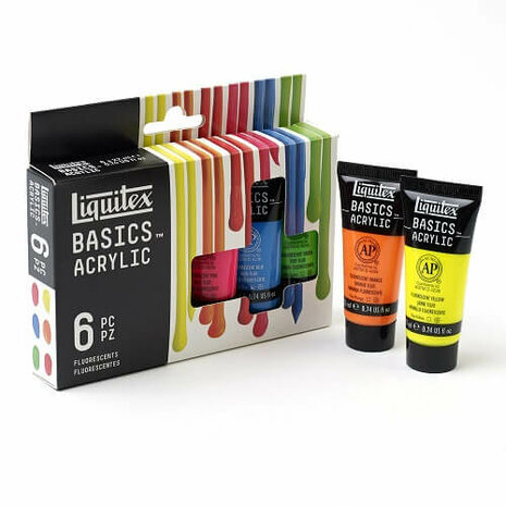 Liquitex Basics Acrylic Colour Set 6x22ML Fluorescent