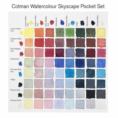 Winsor & Newton Cotman Skyscape Pocket Box Aquarelset 8 napjes 7