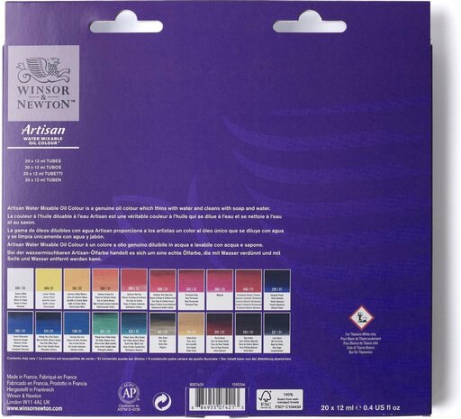 Winsor & Newton Artisan Water Mixable Oil Colour 20x12ml 3