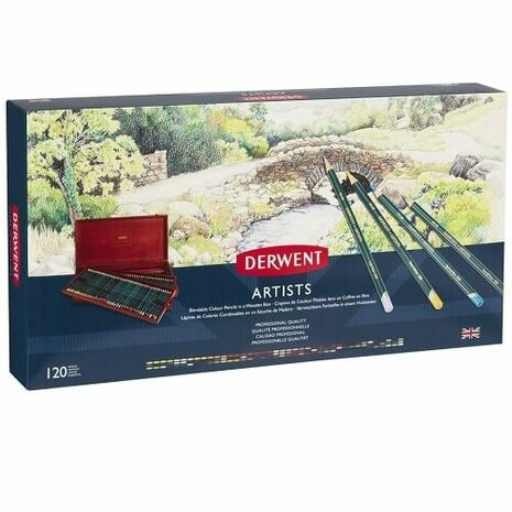 Derwent Artists Woodbox Potloden 120 delige set 4