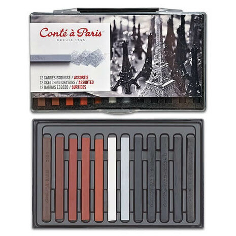 Conté à Paris Sketching Pastelkrijt Set Assorti 1