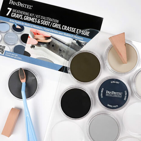 PanPastel Weathering Set 2 Grays Grimes Soot 7 Pans B