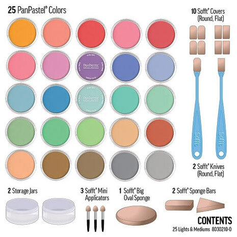 PanPastel Light & Medium Set 25 Pans A
