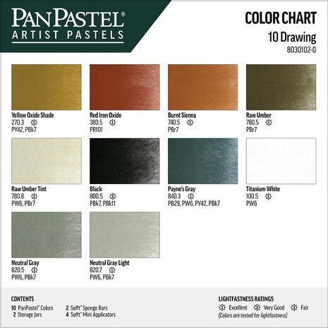 PanPastel Drawing Set 10 Pans C
