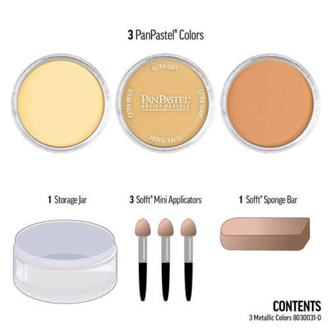 PanPastel Metallic Colors Set 3 Pans A