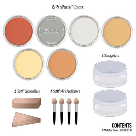 PanPastel Metallic Colors Set 6 Pans A