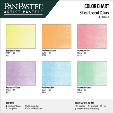 PanPastel Pearlescent Set 6 Pans C