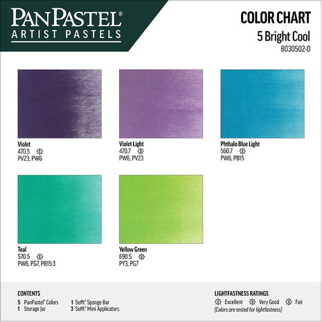 PanPastel Bright Cool Set 5 Pans B
