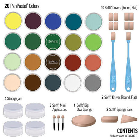 PanPastel Landscape 20 Set 20 Pans A