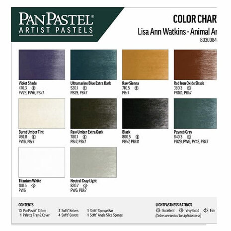 PanPastel Lisa Ann Watkins Animal Art Set 10 Pans C