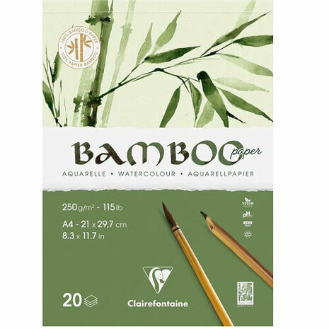 Clairefontaine Bamboo Aquarelpad 250 grams A4