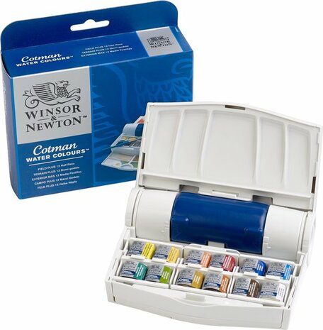 Winsor & Newton Cotman Field Plus Aquarelset 12 napjes