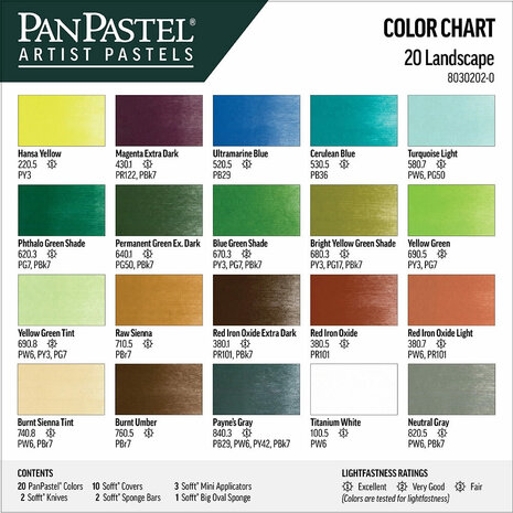 PanPastel Landscape 20 Set 20 Pans C