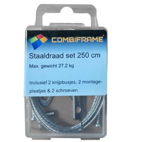 Ophang Set Staaldraad 250cm 27kg