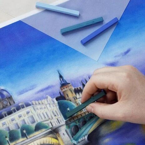 Cont&eacute; &agrave; Paris Pastelkrijt Woodbox 49 delige set 2