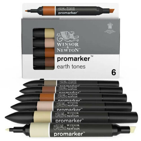 Winsor & Newton Promarker Set Earth Tones
