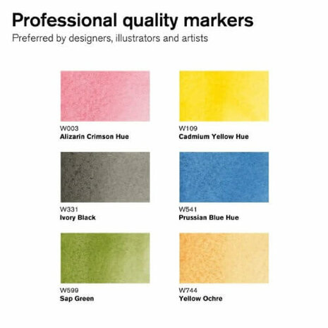 Winsor & Newton Promarker Set Basic Tones Watercolour 3