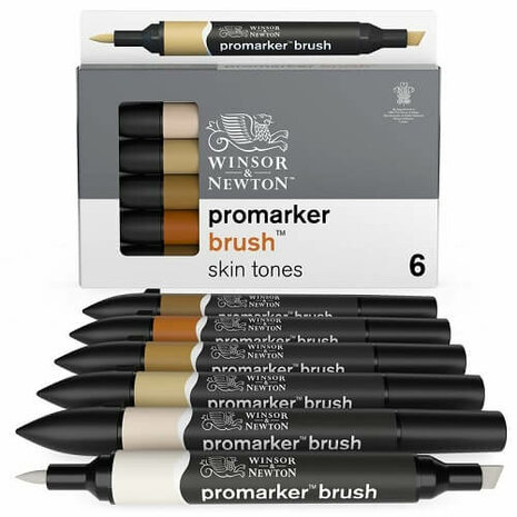 Winsor & Newton Promarker Brush Set Skin Tones