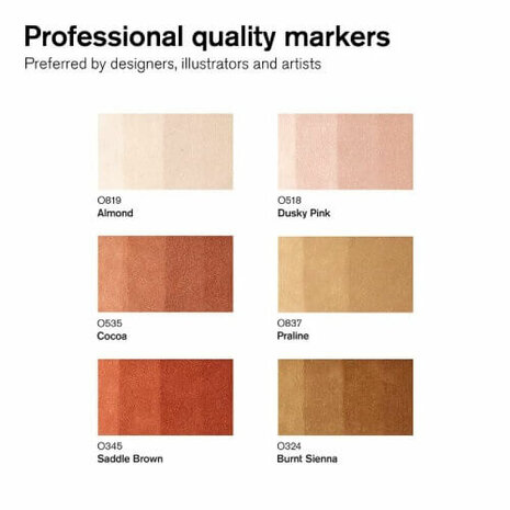 Winsor & Newton Promarker Brush Set Skin Tones 3
