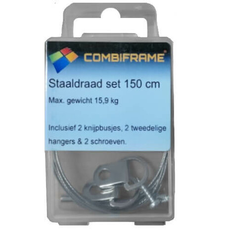 Ophang Set Staaldraad 150cm 15kg