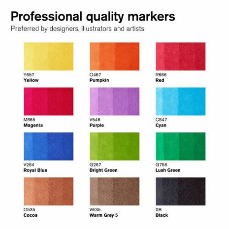 Winsor & Newton Promarker Brush Set Vibrant Tones 13pcs 3