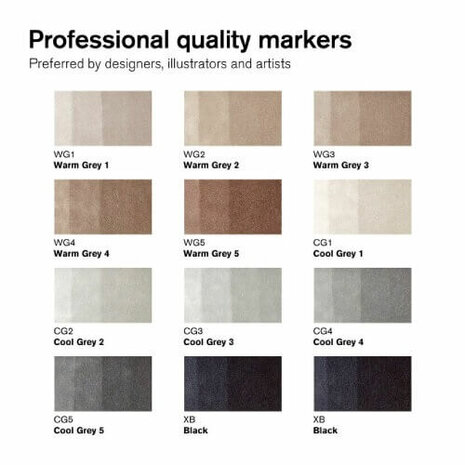 Winsor & Newton Promarker Brush Set Neutral Tones 13pcs 3