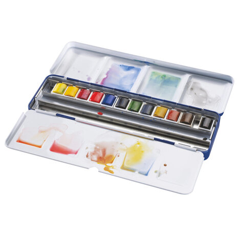 Winsor & Newton Cotman Blue Box 12 napjes Aquarelset 3