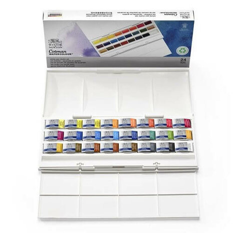 Winsor & Newton Cotman Studio Aquarelset 24 hele napjes 2