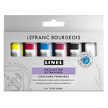 Lefranc & Bourgeois Linel Gouache Extra Fine Primary Colors Set 6x14ml Lefranc & Bourgeois Linel Gouache Extra Fine Primary Colors Set 6x14ml